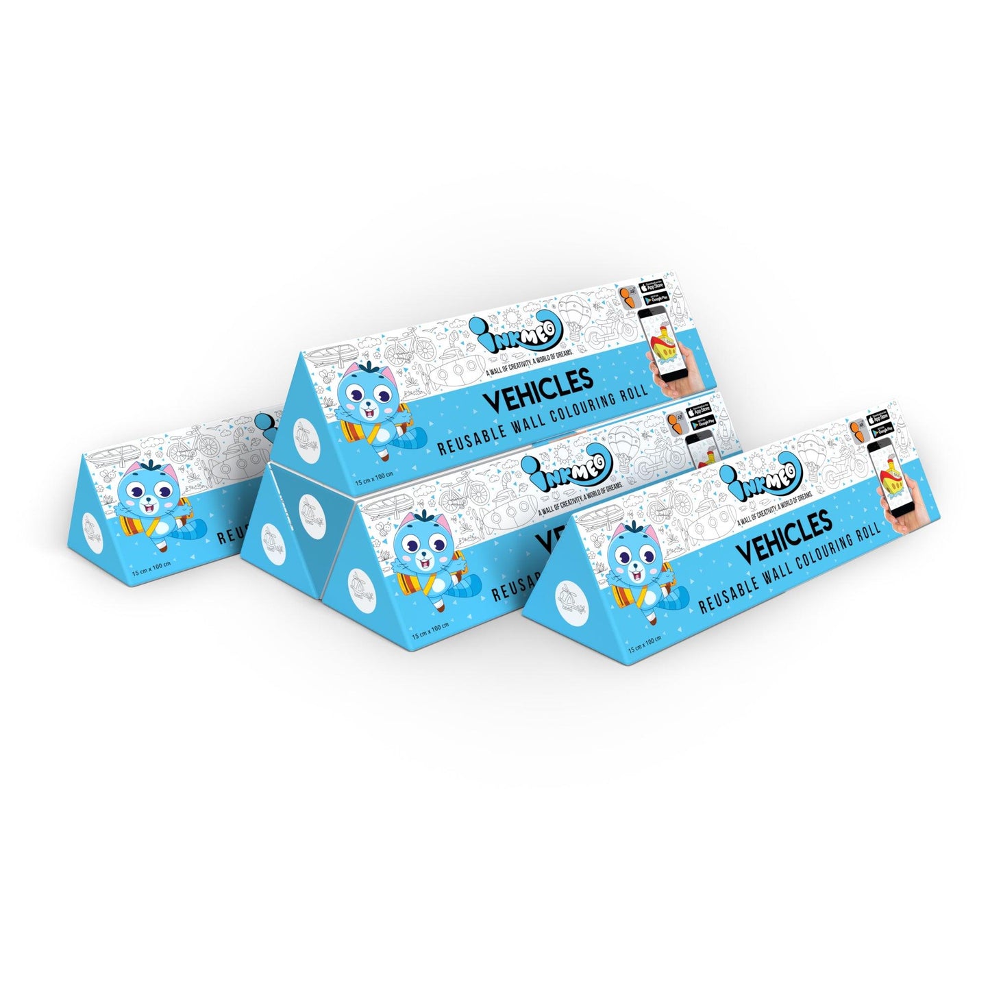 Vehicles Colouring Roll (6 inch)