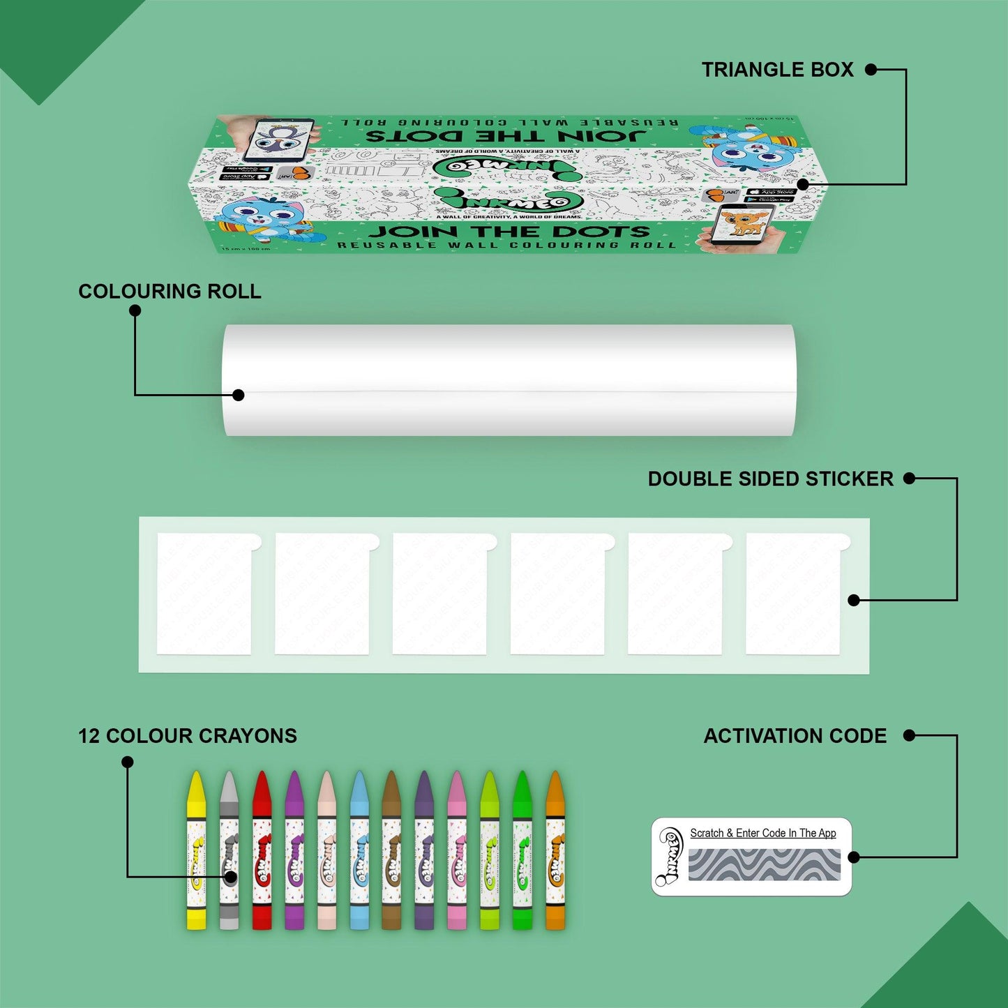 Join the Dots Colouring Roll ( 6 inch)