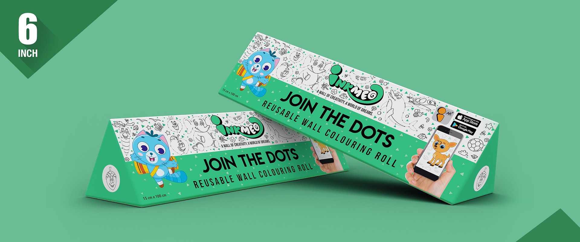 Join the Dots Colouring Roll ( 6 inch) - Inkmeo