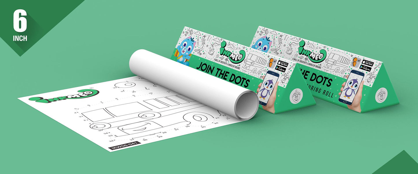 Join the Dots Colouring Roll ( 6 inch) - Inkmeo
