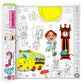 The image depicts a pink box with a roll opened from inside it alongside a colourful picture.