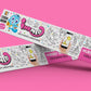 The image displays a pink background with two triangular boxes arranged in a T-shape, one above the other.