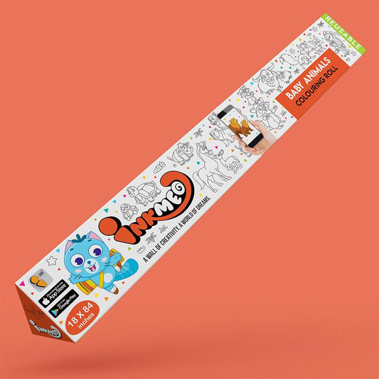 Baby Animals Colouring Roll (18 inch) - Inkmeo