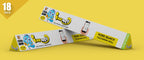 The image displays a yellow background with two triangular boxes arranged in a T-shape, one above the other. 