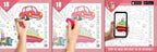 The image displays three pictures: the first one shows a hand colouring chellame chellam roll, the second one depicts the color being erased from the board, and the third one features a hand holding a mobile phone in front of the chellame chellam picture