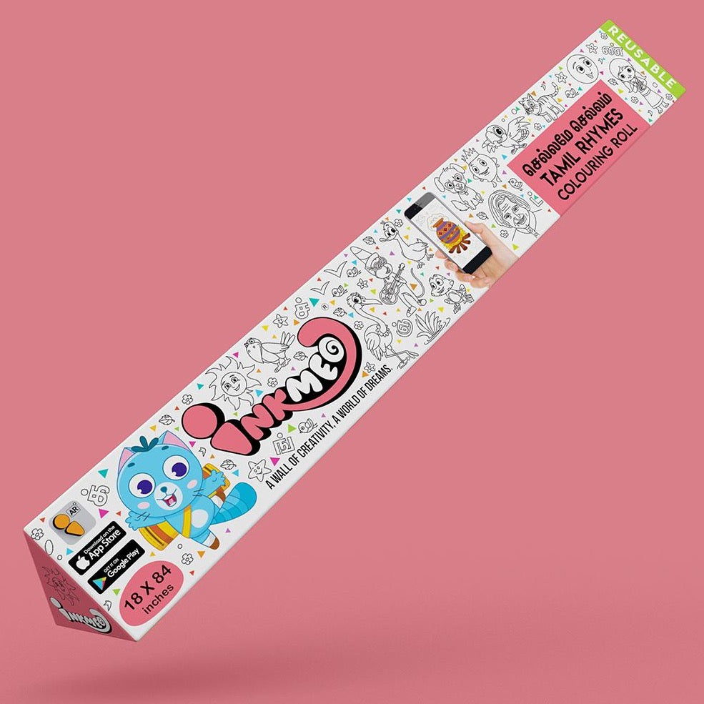 A pink box featuring a cute cartoon character, perfect for adding a touch of fun to any space.