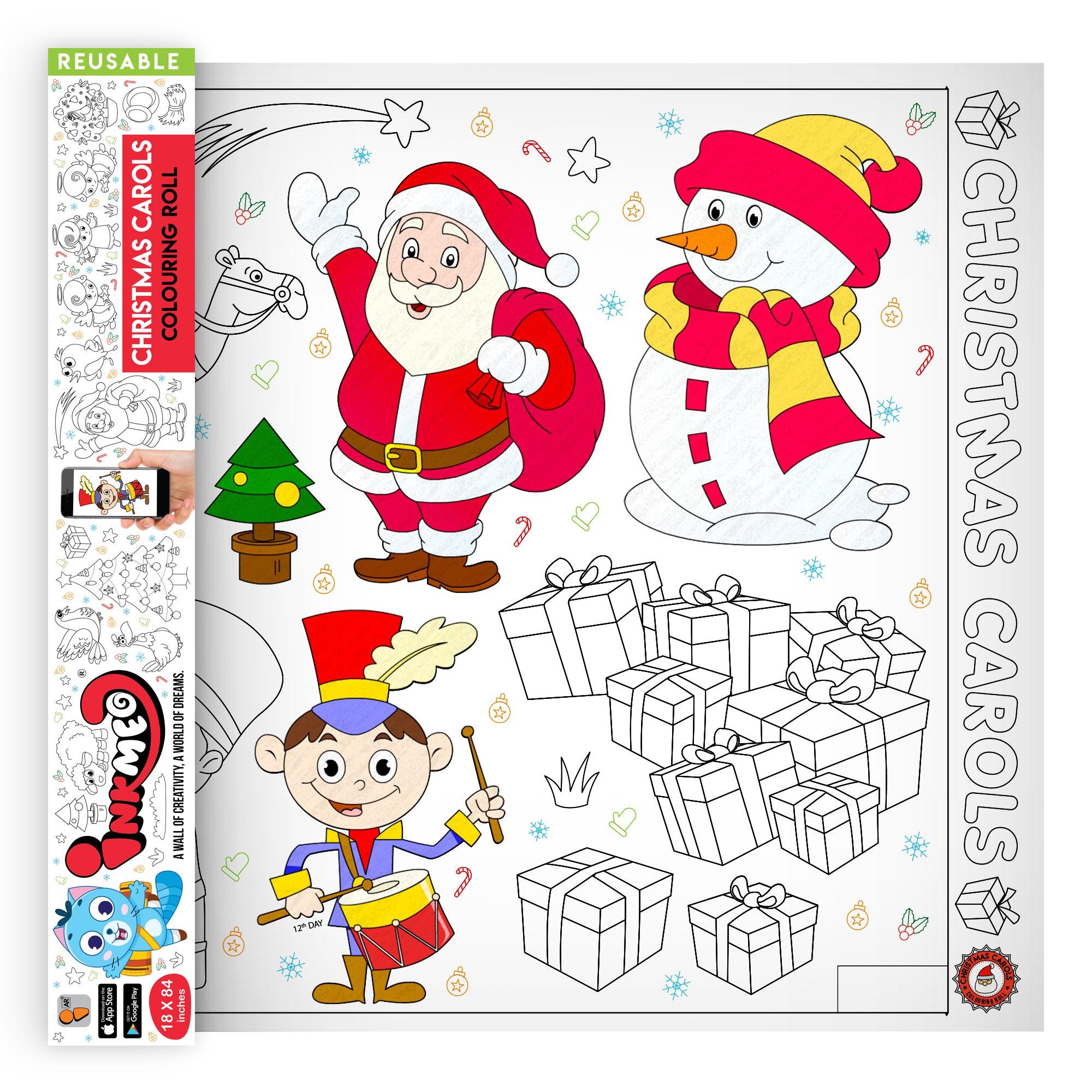 The image depicts a red box with a roll opened from inside it alongside a colourful picture.