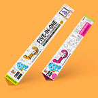 The image shows a orange background with two triangular box of different size.