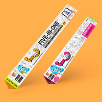 The image shows a orange background with two triangular box of different size.