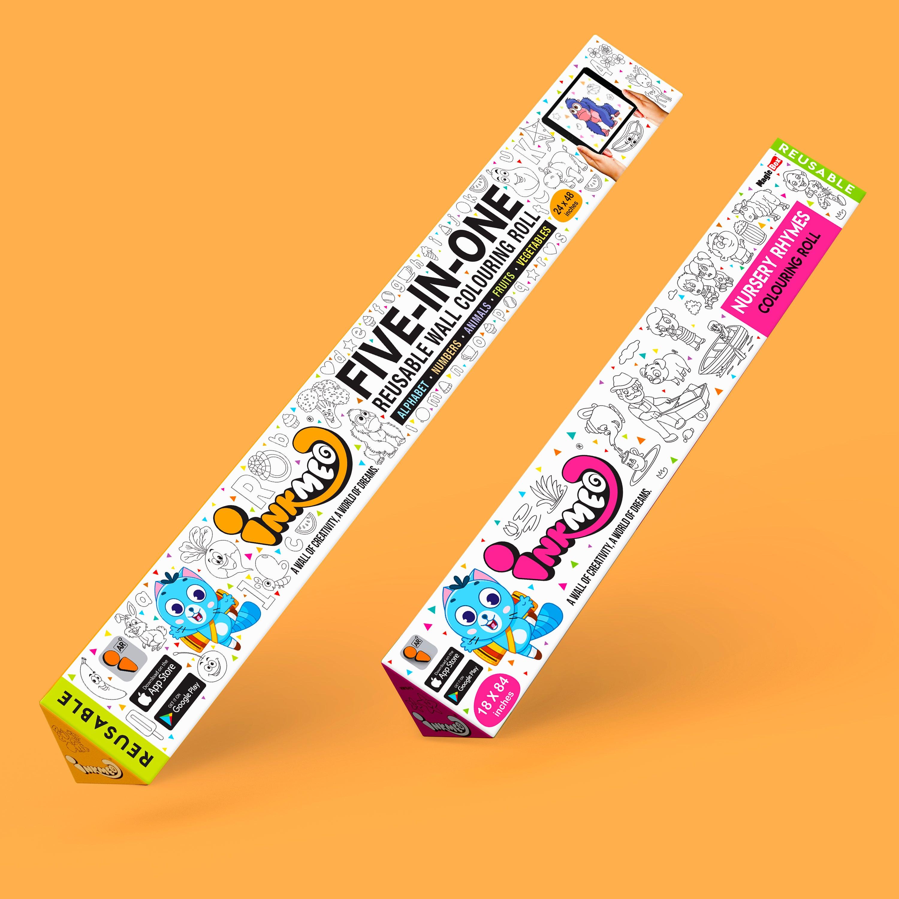 The image shows a orange background with two triangular box of different size.